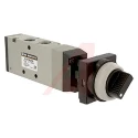 SMC Twist Selector Pneumatic Manual Control Valve VZM400 Series, 1/8 in NPT Port, 4/2 Valve Function, Model NVZM450-N01-34B