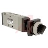 SMC Twist Selector Pneumatic Manual Control Valve VZM400 Series, 1/8 in NPT Port, 4/2 Valve Function, Model NVZM450-N01-34B