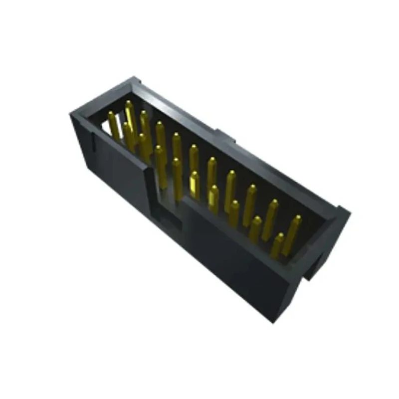 Samtec HTSS Series Right Angle Surface PCB Header 10 Contacts 2.54 mm Pitch 2 Rows Shrouded HTSS-105-01-L-DV-P-TR