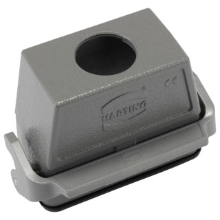 HARTING Han B Range Heavy Duty Power Connector Hood, Die Cast Aluminium Body, IP65, M32 Thread Size, 1 Lever 19300160757