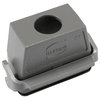 HARTING Han B Range Heavy Duty Power Connector Hood, Die Cast Aluminium Body, IP65, M32 Thread Size, 1 Lever 19300160757