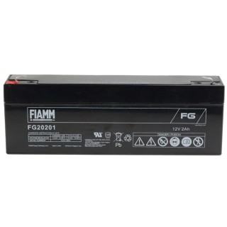 Fiamm 12 V Faston F1 Sealed Lead Acid Battery, 2 Ah, AGM Construction, 35mm x 67mm, Model FG20201