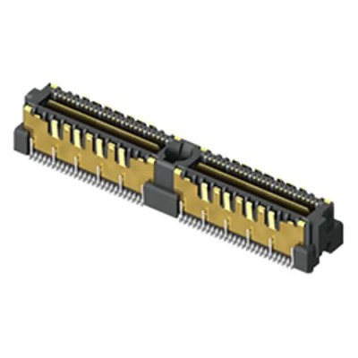 Samtec QMSS Series Straight Surface Mount PCB Header, 104 Contacts, 0.64 mm Pitch, 2 Rows, Shrouded QMSS-052-06.75-L-D-A
