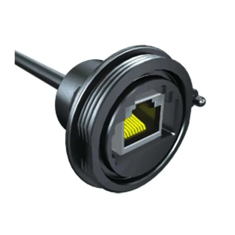Samtec SCRES Series Female to Female Panel Mount Cat5e Phosphor Bronze Shield Ethernet Connector IP68 