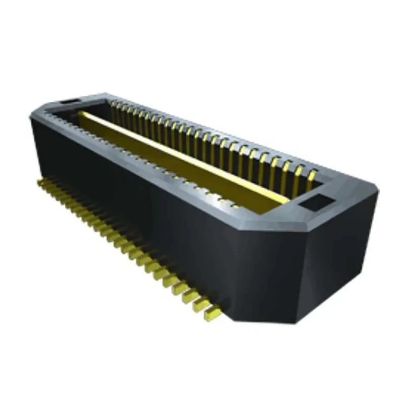 Samtec QTS Series Right Angle Surface PCB Header 50 Contact 0.64 mm Pitch 2 Row Shrouded QTS-025-01-F-D-RA