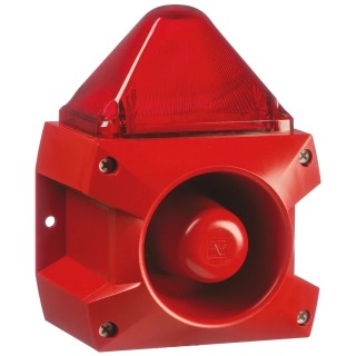 Pfannenberg Red Sounder-Beacon Combination 255V DC 105 dB IP66 Electronic Sounder IP66