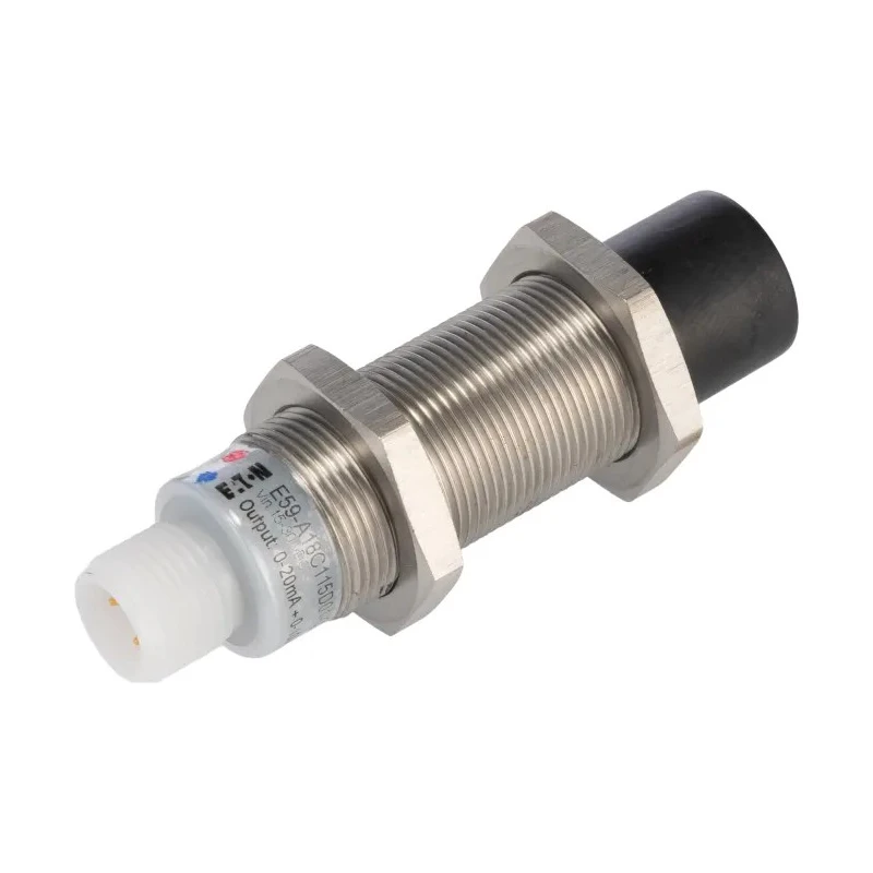Eaton Threaded Barrel Inductive Proximity Sensor M18 x 1 4 to 20 mA, 3V, 25 mm Detection, 30 V dc 166994 E59-A18C115D01-CV