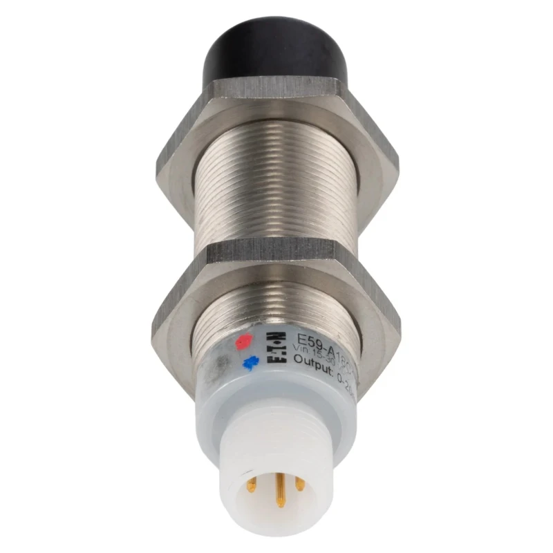Eaton Threaded Barrel Inductive Proximity Sensor M18 x 1 4 to 20 mA, 3V, 25 mm Detection, 30 V dc 166994 E59-A18C115D01-CV