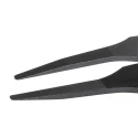ideal-tek 115mm Polyamide Plastic Flat Straight Very Fine Round ESD Safe Tweezer 702A.CF