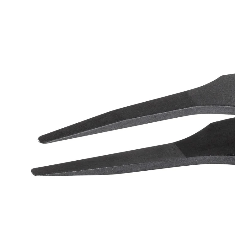 ideal-tek 115mm Polyamide Plastic Flat Straight Very Fine Round ESD Safe Tweezer 702A.CF