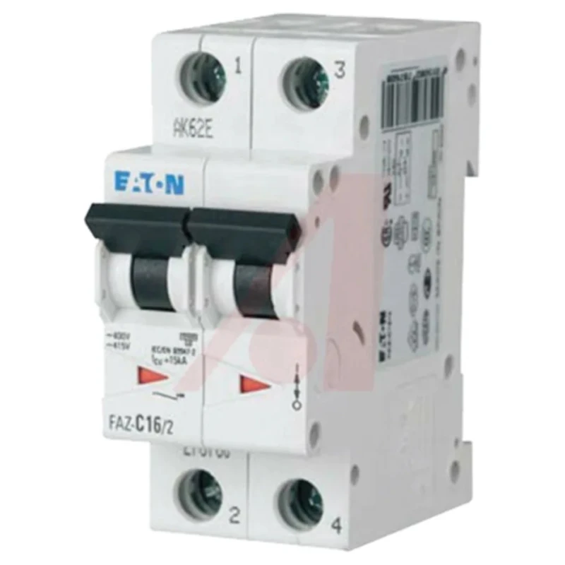 Eaton xEffect Miniature Circuit Breaker 2-Pole 25A Type D 415V AC 10 kA Breaking Capacity 278785 FAZ-D25/2