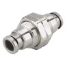 SMC Pneumatic Fitting Stainless Steel Bulkhead Union 1/4 in Push-in 1/4 in Push-in KQG2