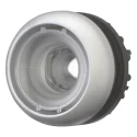 Eaton Silver Momentary Push Button Head, 22.5 mm Cutout, Round Actuation, Plastic, IP66 IP67 IP69K 216933 M22-DL-X