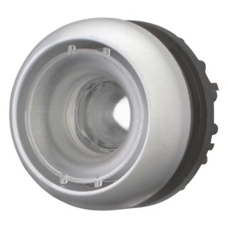 Eaton Silver Momentary Push Button Head, 22.5 mm Cutout, Round Actuation, Plastic, IP66 IP67 IP69K 216933 M22-DL-X