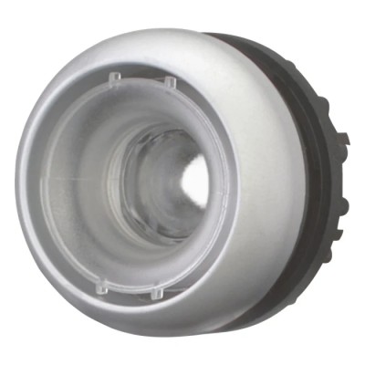 Eaton Silver Momentary Push Button Head, 22.5 mm Cutout, Round Actuation, Plastic, IP66 IP67 IP69K 216933 M22-DL-X