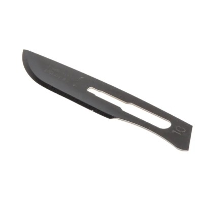 Swann-Morton Carbon Steel Curved Scalpel Blade No.10, 100 Pieces Package 1101
