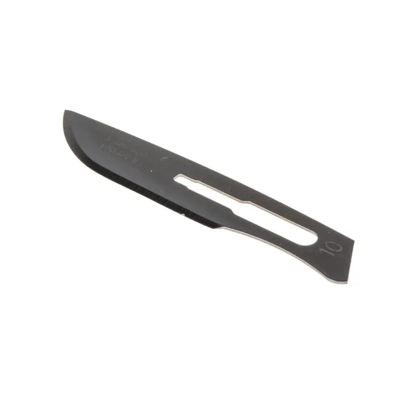 Swann-Morton Carbon Steel Curved Scalpel Blade No.10, 100 Pieces Package 1101