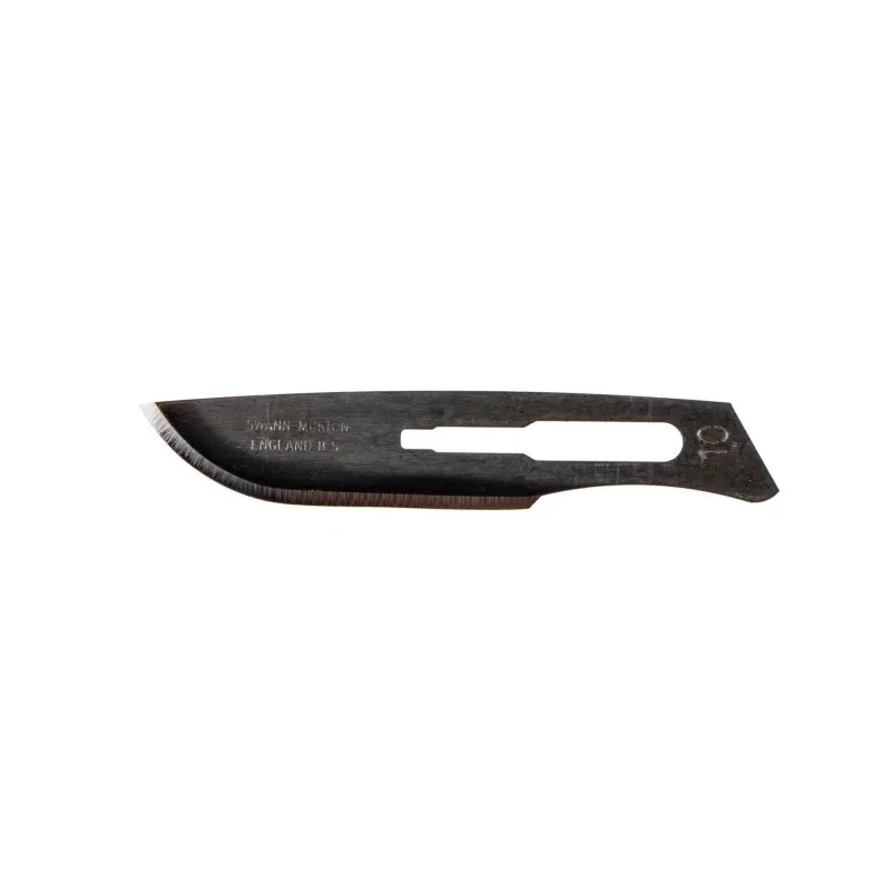 Swann-Morton Carbon Steel Curved Scalpel Blade No.10, 100 Pieces Package 1101