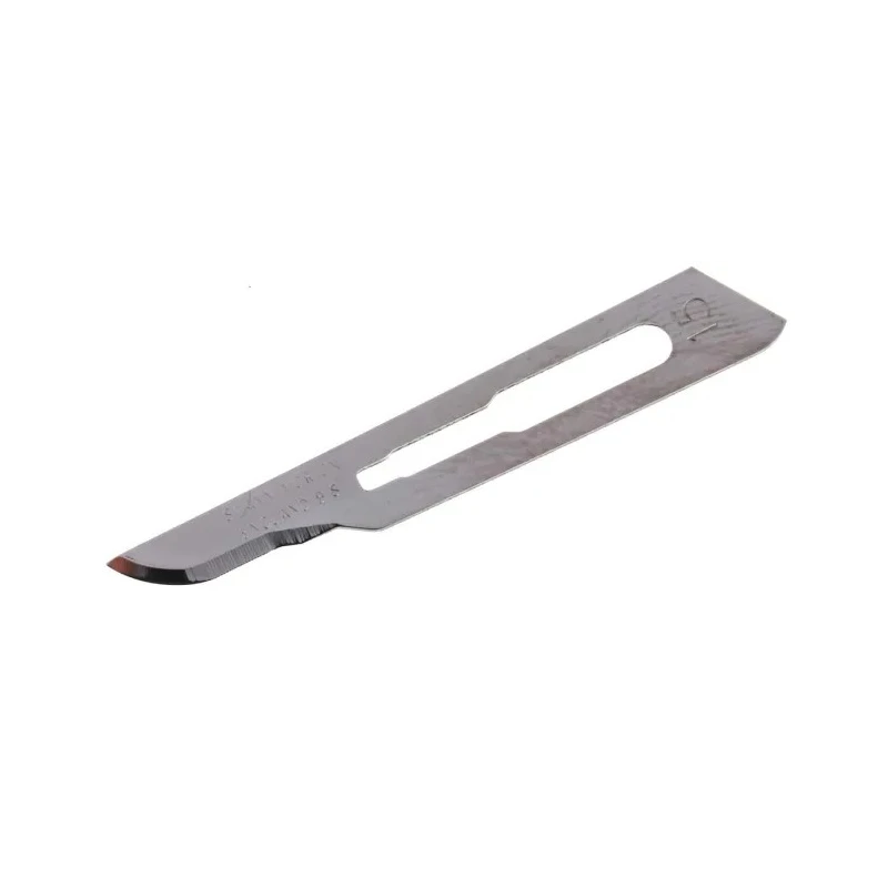 Swann-Morton Carbon Steel Curved Scalpel Blade No.15, Pack of 100 1105