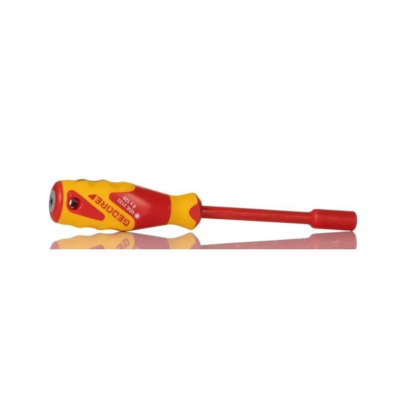 Gedore Hexagon Nut Driver VDE 1000V Approved 8 mm Tip, 125 mm Blade Length, 245 mm Overall Length 1747118