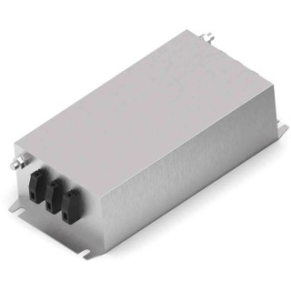 TE Connectivity Chassis Mount 3 Phase EMI Filter 100A 520V AC 50Hz 60Hz Terminal Block 100KEBS10BFPD