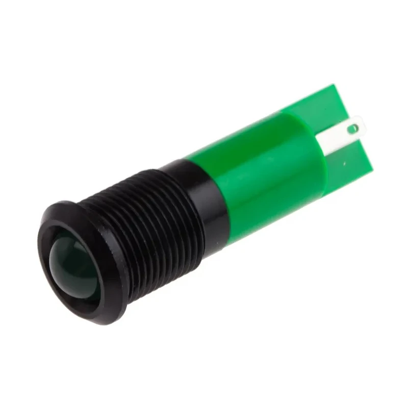 RS PRO Green Panel Mount Indicator 220V AC Solder Lug Termination IP67 Prominent Bezel 848-4611