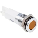 RS PRO Orange Panel Mount Indicator 220V AC 3mA Solder Lug Termination IP67 Flush 848-4649
