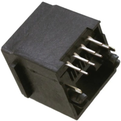 Molex 95552 Series RJ45 Connector Female, Through Hole Mount, Cat3 Shielded Straight 2 Port 8 Way RJ45