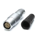 RS PRO Circular Connector 7 Contacts Cable Socket Female Standard 11A Chrome Plated Brass Push Pull IP50 209-5722
