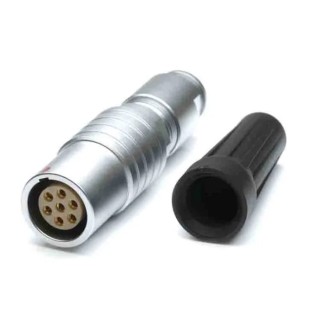 RS PRO Circular Connector 7 Contacts Cable Socket Female Standard 11A Chrome Plated Brass Push Pull IP50 209-5722