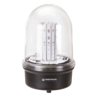 Werma BM 280 Series Red Beacon 230V DC Steady Light Effect IP65 218mm Height 280.470.55