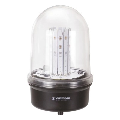Werma BM 280 Series Red Beacon 230V DC Steady Light Effect IP65 218mm Height 280.470.55