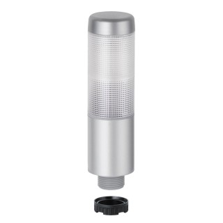 Werma Kompakt 37 Series Signal Tower Buzzer, Red Green LED Lights, 2 Light Elements, 24V AC/DC, IP65, Base Mount 698.320.75