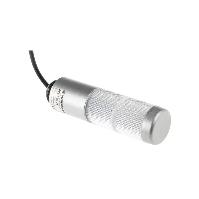 Werma Kompakt 37 Series Signal Tower Buzzer, Red Green LED Lights, 2 Light Elements, 24V AC/DC, IP65, Base Mount 698.320.75