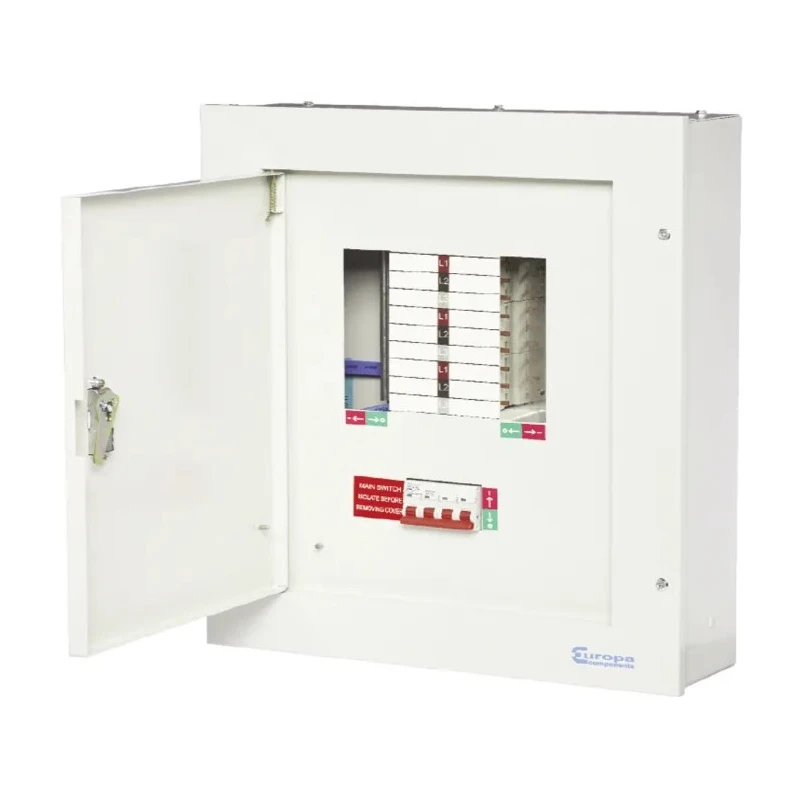 Europa Lockable TPN 3 Phase Distribution Board 12 Way TPN04