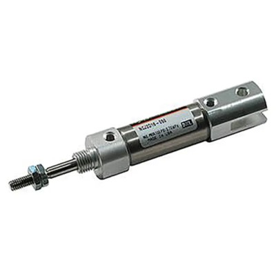 SMC Pneumatic Piston Rod Cylinder 25.4 mm Bore, Aluminium Alloy Body, Double Acting, Through Hole Mount NCJ2B16