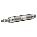 SMC 50.8 mm Pneumatic Piston Rod Cylinder NCM Series, Double Acting, Through Hole Mount, 132.59mm Length NCMB075-0200C