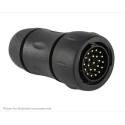 Souriau Sunbank by Eaton MIL Spec Circular Connector Copper Alloy Straight 23 Way Cable Female Black 500V UTS6JC1823P