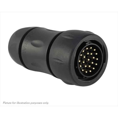 Souriau Sunbank by Eaton MIL Spec Circular Connector Copper Alloy Straight 23 Way Cable Female Black 500V UTS6JC1823P