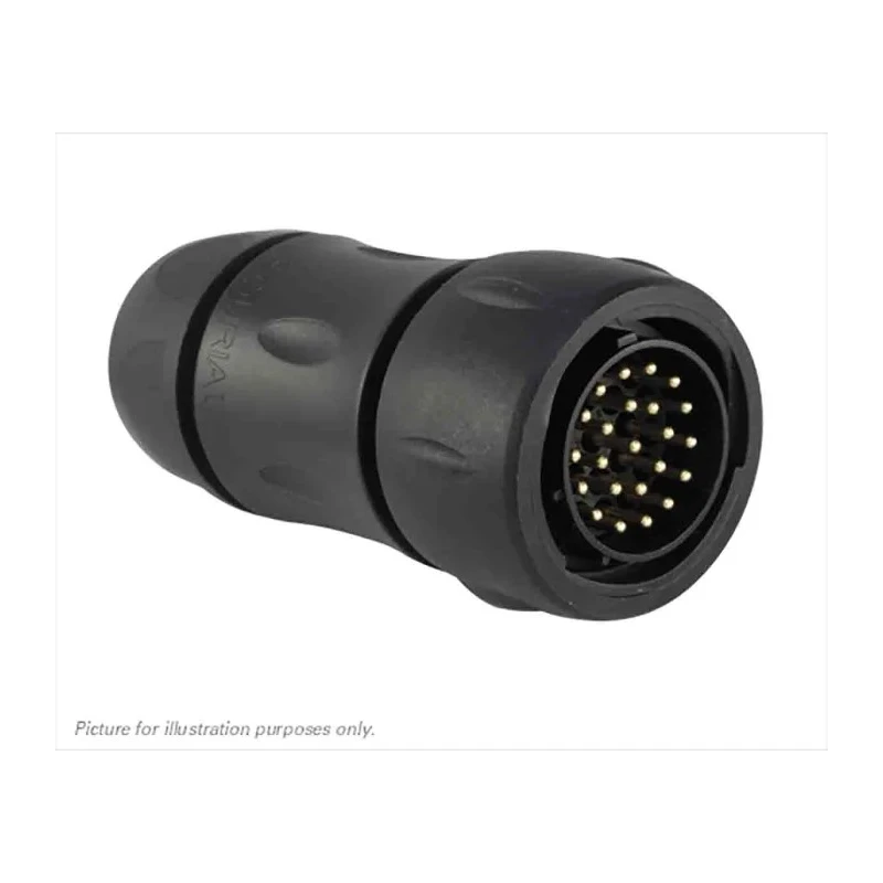 Souriau Sunbank by Eaton MIL Spec Circular Connector Copper Alloy Straight 23 Way Cable Female Black 500V UTS6JC1823P