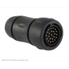 Souriau Sunbank by Eaton MIL Spec Circular Connector Copper Alloy Straight 23 Way Cable Female Black 500V UTS6JC1823P
