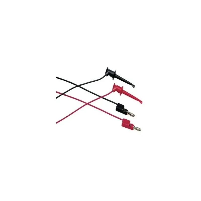 Fluke Test Lead Kit With 1 Pair (Red/Black) of Test Leads with 4 mm Banana Plug and Mini-Hooks TL940
