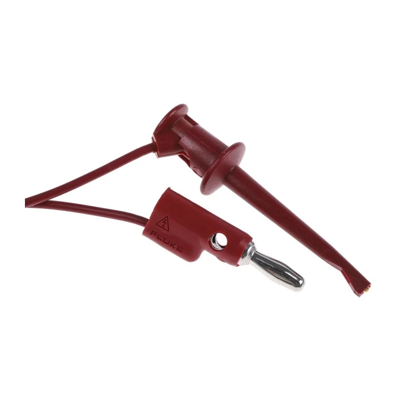 Fluke Test Lead Kit With 1 Pair (Red/Black) of Test Leads with 4 mm Banana Plug and Mini-Hooks TL940