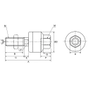 SMC Floating Joint for Pneumatic Cylinders Compatible with 50 mm and 63 mm JA50-16-150