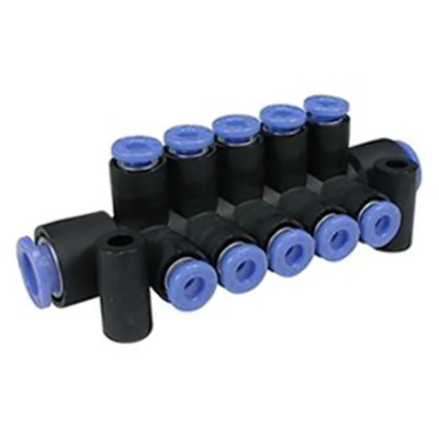 SMC Pneumatic One-Touch Fittings Manifold Push-in Tube Connection 6mm Polybutylene Material KM16-06-06-3