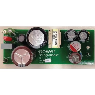Power Integrations Non-Isolated Flyback Converter Development Kit Dual Output 5 V 1.2 A and 12 V 0.75 A RDK-752