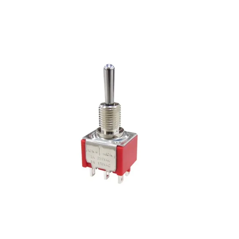 RS PRO Toggle Switch Panel Mount On-Off-On SPDT 5A Solder Lug Chrome Plated Brass Actuator 209-9350