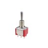 RS PRO Toggle Switch Panel Mount On-Off-On SPDT 5A Solder Lug Chrome Plated Brass Actuator 209-9350