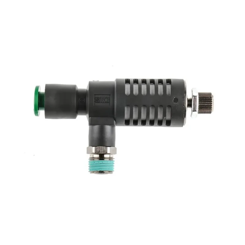 SMC Adjustable Exhaust Valve, Threaded 1/8 in Male Connections, Built-in Silencer, 0.1–1 MPa Operating ASV310F-01-06S