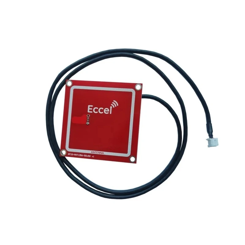 Eccel Technology Ltd RFID Antenna Square 13.56 MHz High Frequency with 3-pin Connector JST PHR-3 Mux ANT 1356-50x50-800